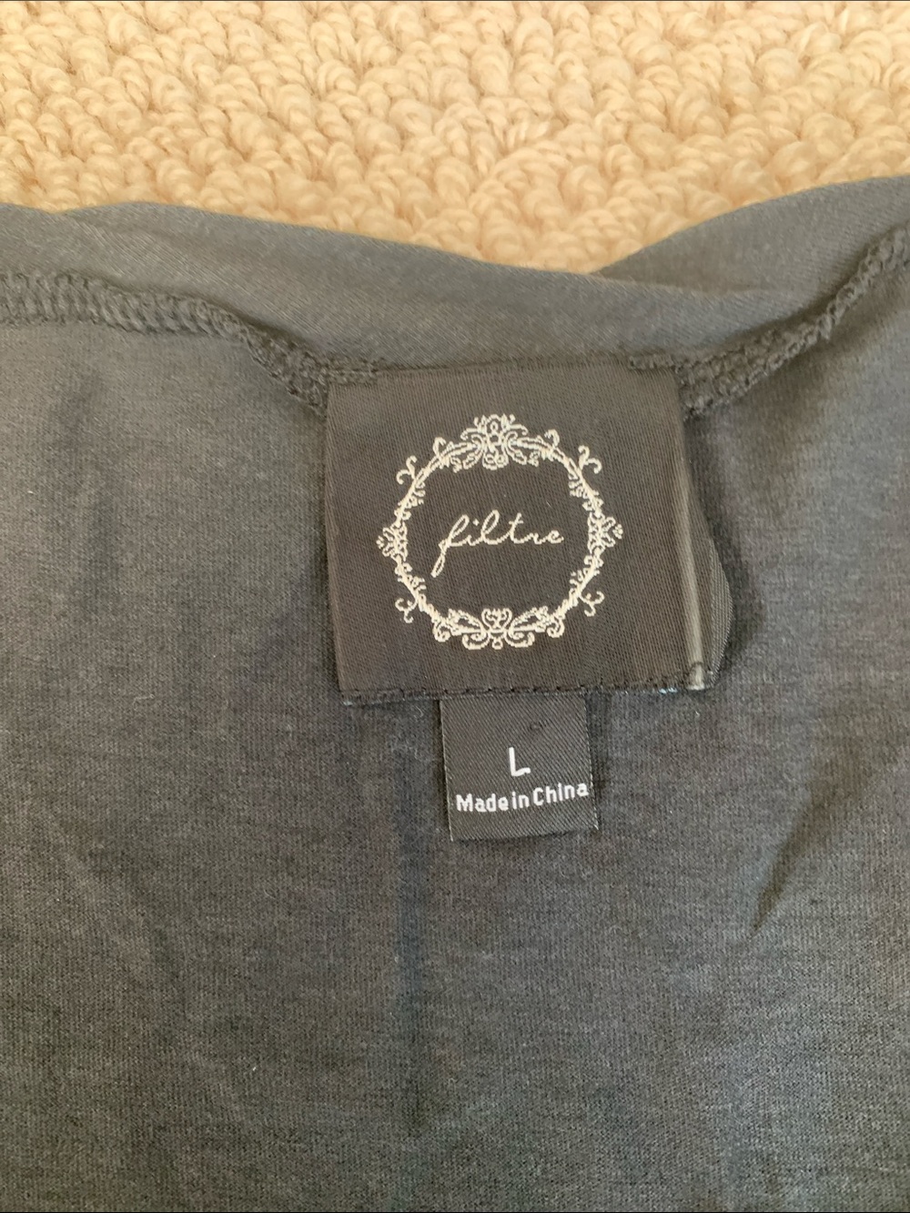 Black Short Sleeve Ruffle-Front Tee - Picture 6 of 7